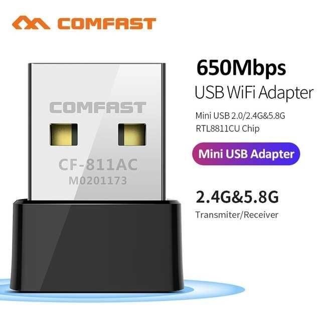 Бездротовий Wi-Fi адаптер Comfast CF-811AC 650Mbps 2.4/5GHz від компанії Premium - фото 1