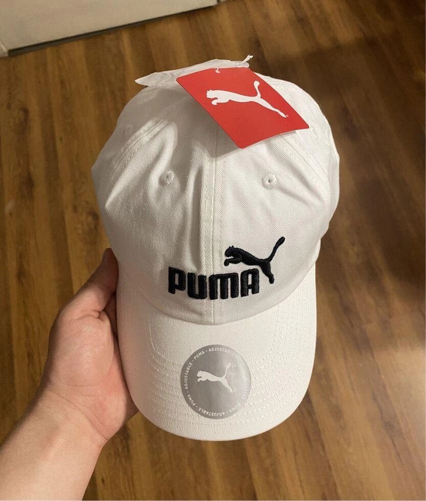 Біла кепка пуму. Оригінал. Бейсболка Puma. Унісекс. Чоловіча. Жіноча. від компанії Premium - фото 1