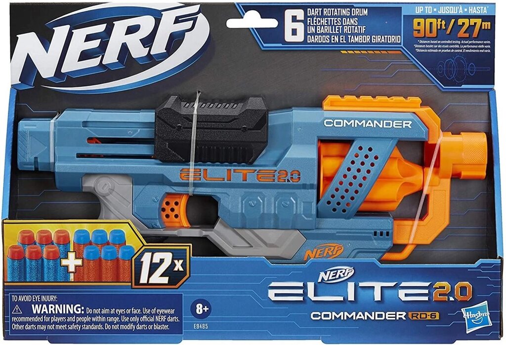 Бластер Nerf Elite 2.0 Commander RD-6 Нерф Коммандер, 12 стріл від компанії Premium - фото 1