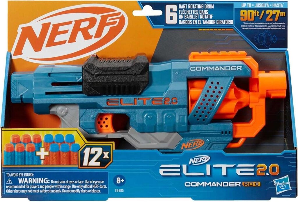 Бластер Нерф Коммандер Nerf Elite 2.0 Commander RD-6 Dart Blaster від компанії Premium - фото 1