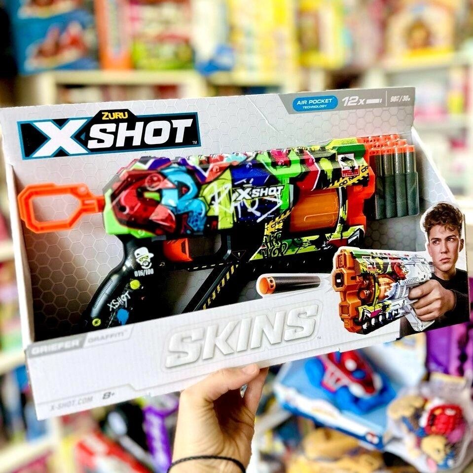 Бластер X-Shot Skins Griefer Graffiti від компанії Premium - фото 1