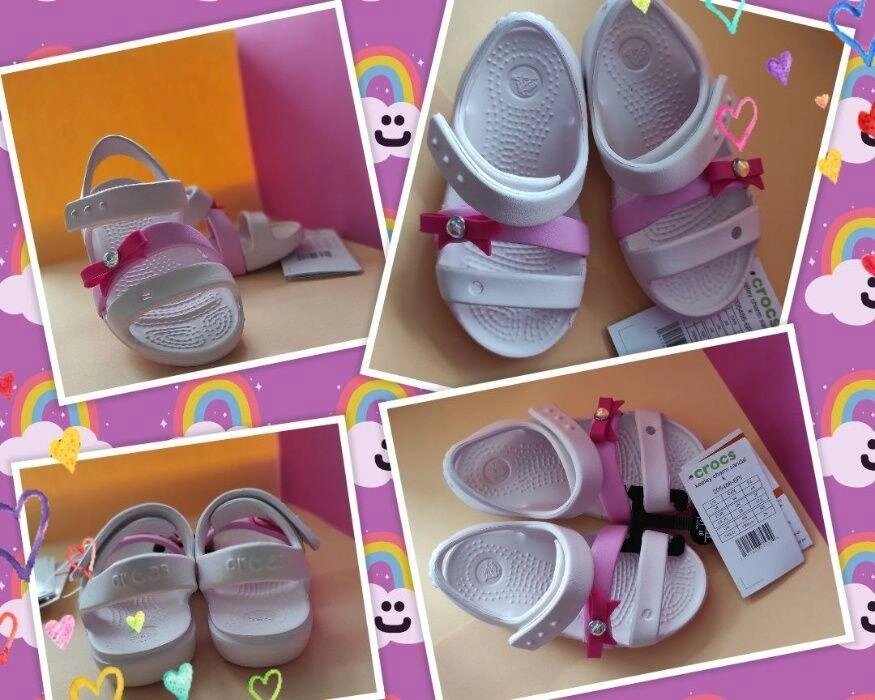 Босоніжки на дівчинку Crocs Kids Keeley Charm Sandal с8 від компанії Premium - фото 1