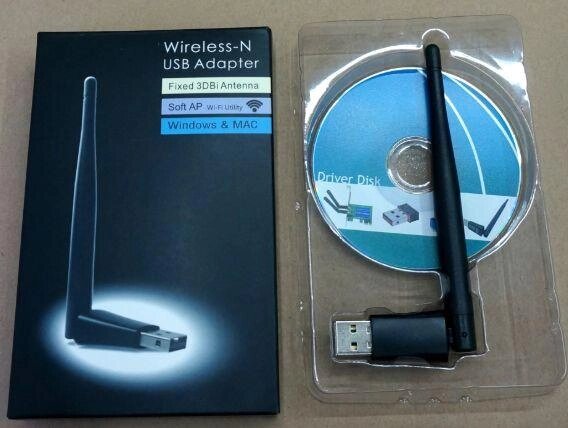 BOX USB Wi-Fi адаптер Ralink RT 7601 3db мережева T2 приставка/спутник від компанії Premium - фото 1