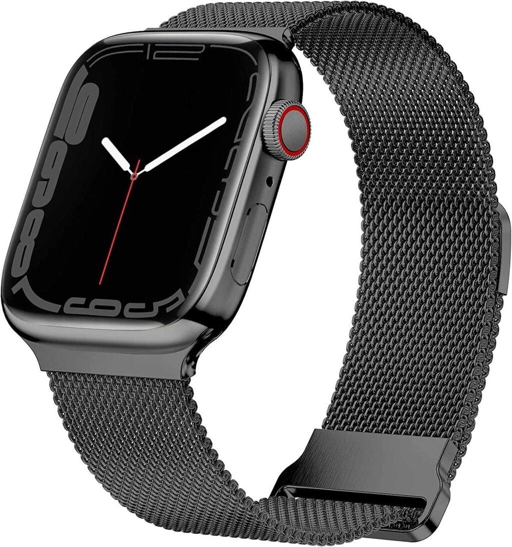 Браслет ремінець Apple Watch 38/40MM Металевий Магнітний Чорний від компанії Premium - фото 1