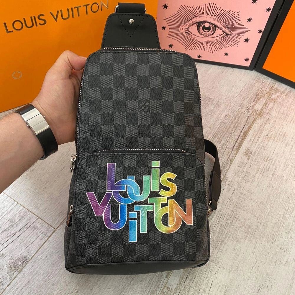 Чоловіча сумка слінг Louis Vuitton Avenue Луї Віттон від компанії Premium - фото 1