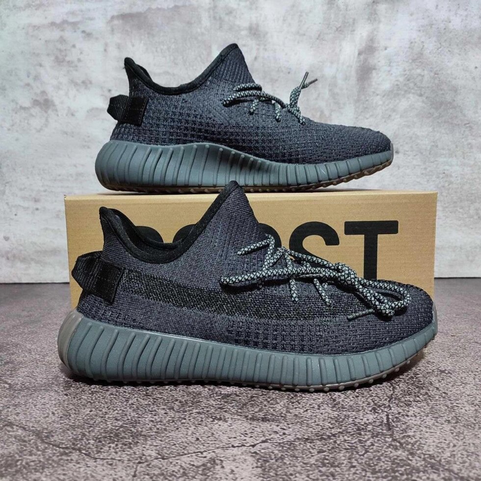 Чоловічі кросівки Adidas Yeezy Boost 350 Шнурки та смужка рефлективні від компанії Premium - фото 1