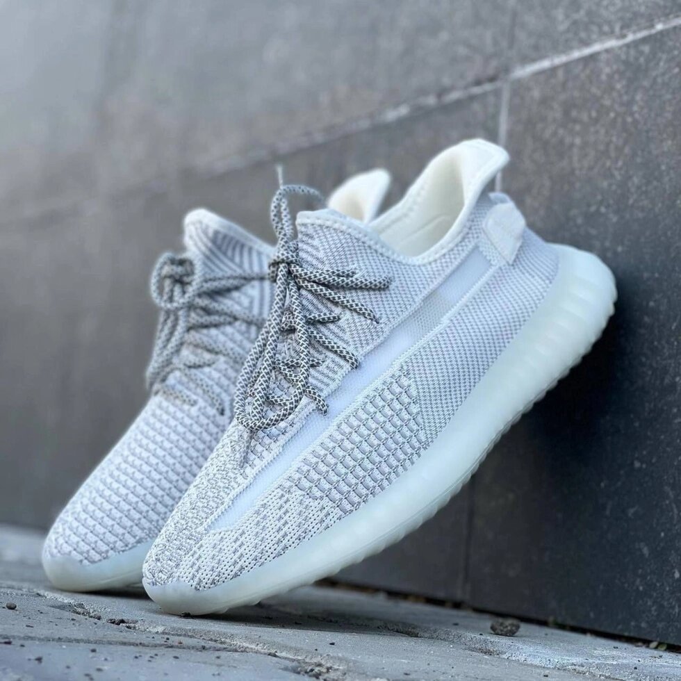 Чоловічі кросівки Adidas Yeezy White від компанії Premium - фото 1