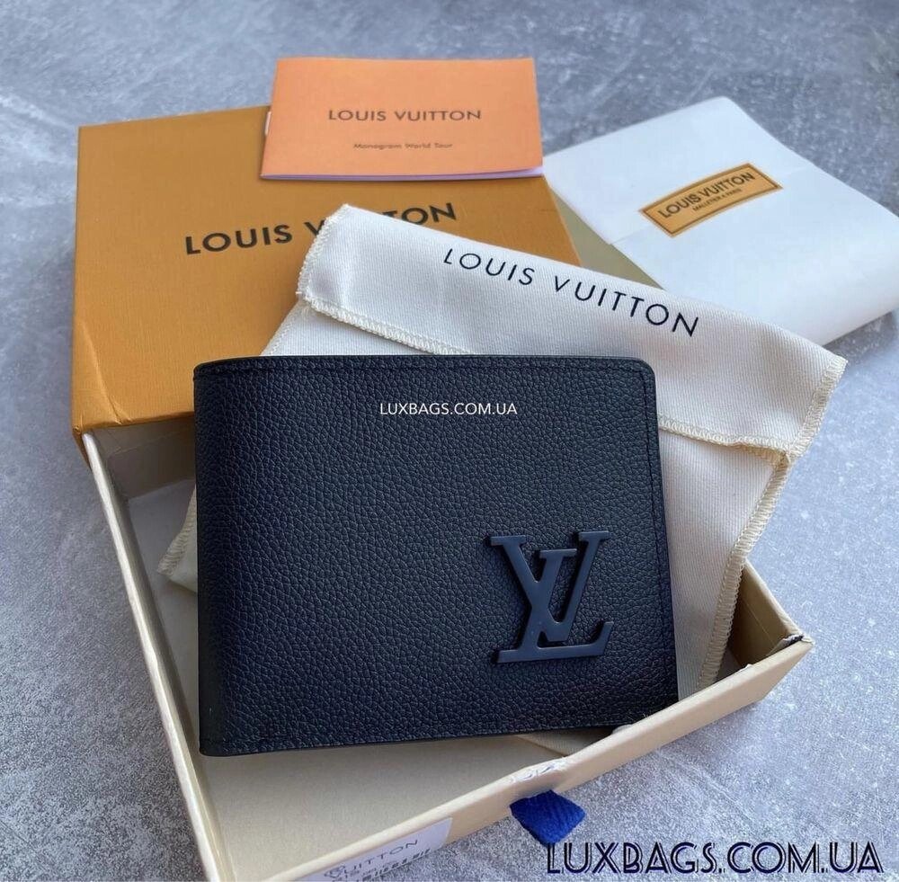 Чоловічий шкіряний гаманець Louis Vuitton Луї Віттон від компанії Premium - фото 1