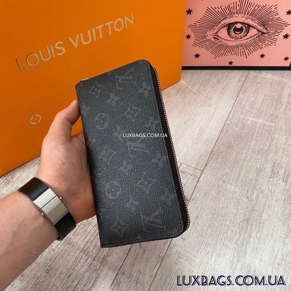 Чоловічий шкіряний гаманець Louis Vuitton Zippy Луї Віттон від компанії Premium - фото 1