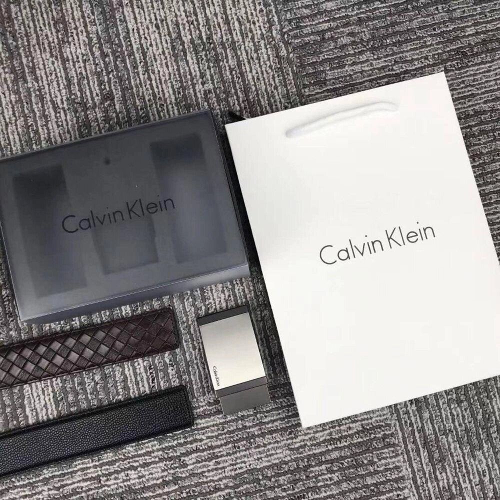 Чоловічий шкіряний ремень Calvin Klein/ чоловічий шкіряний ремінь від компанії Premium - фото 1