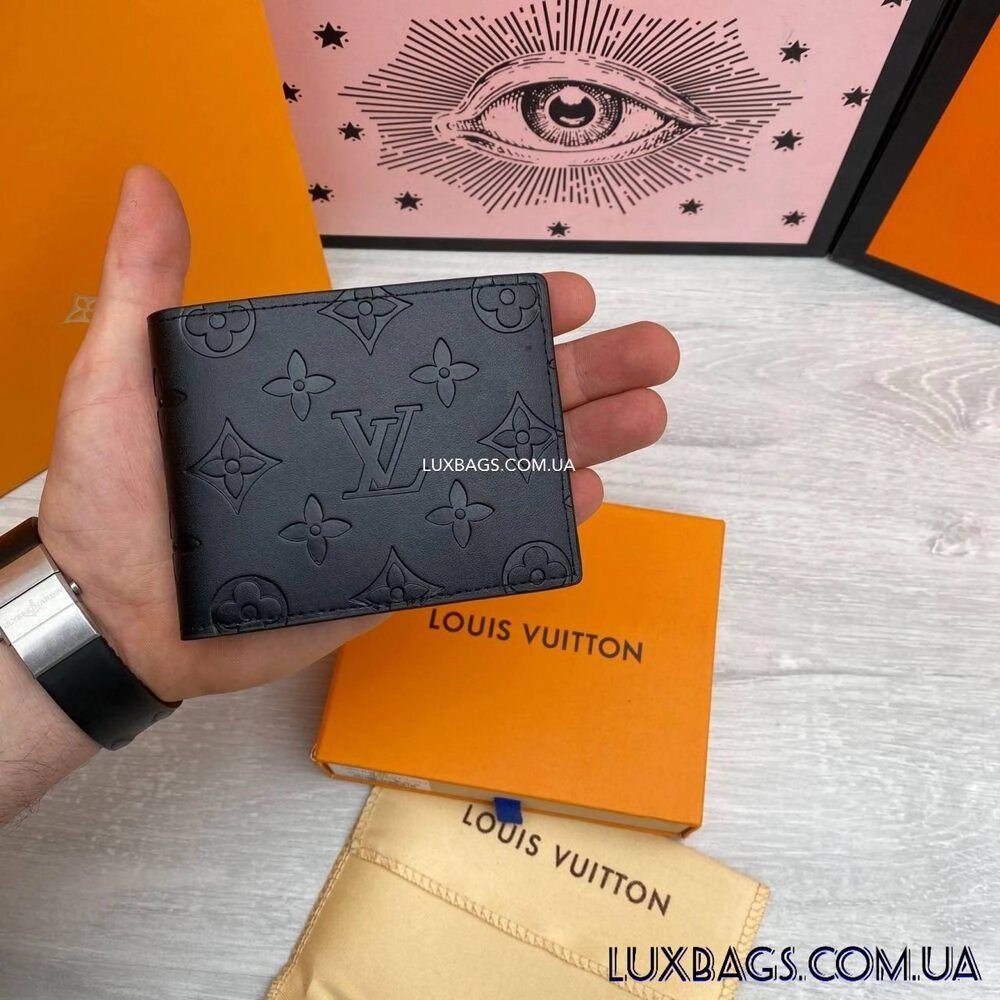 Чоловічий складаний гаманець Louis Vuitton Луї Віттон від компанії Premium - фото 1