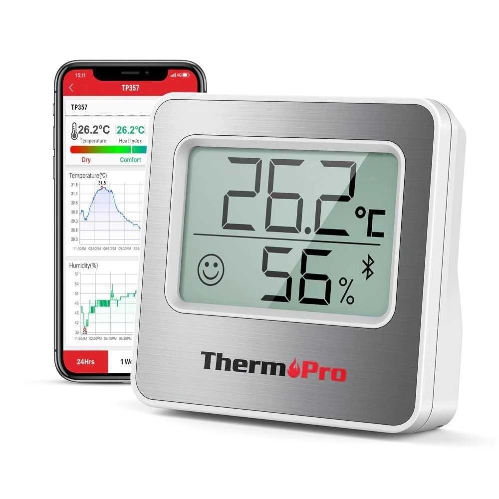 Цифровий кімнатний термометр гігрометр Thermopro TP357 від компанії Premium - фото 1