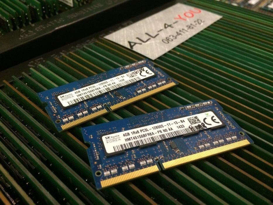 DDR3 4GB 1.35/1.5V 1Rx8/2Rx8 1600mHz SO-DIMM KINGSTON, Samsung, Hyni від компанії Premium - фото 1