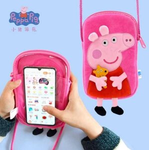 Дитяча сумочка Свинка Пеппа з прозорою кишенею для телефона