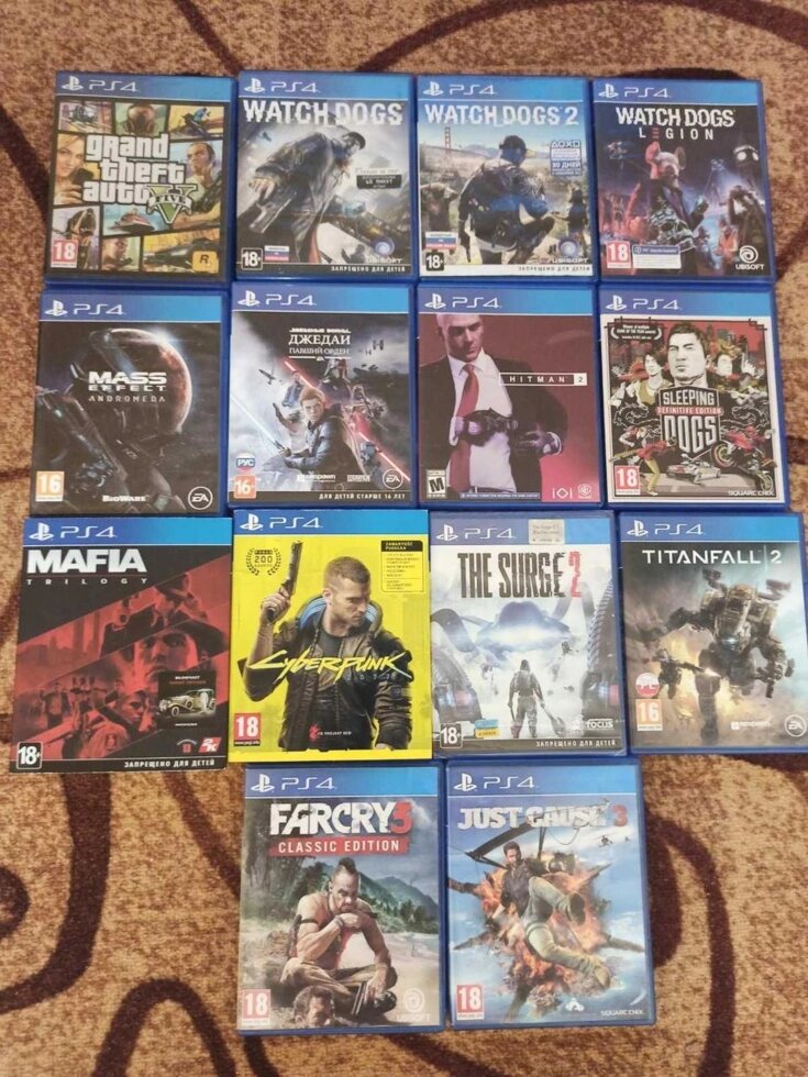 Диск Sony Ps4 Gta Фіфа DarkSouls Ufc Fallout Mafia Crash Lego Мортал від компанії Premium - фото 1