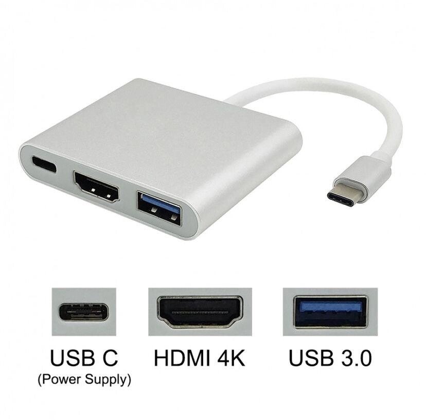 Док-станція перехідник USB Type-C to HDMI Adapter від компанії Premium - фото 1