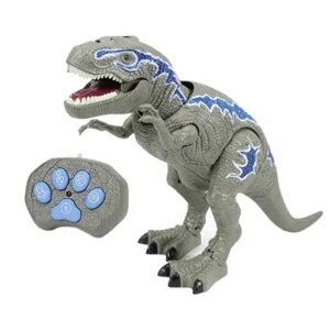 Електронна іграшка динозавр з дистанційним керуванням сірий