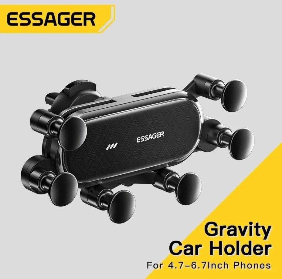 Essager Gravity Car Phone Holder — кріплення для мобільного телефона. від компанії Premium - фото 1