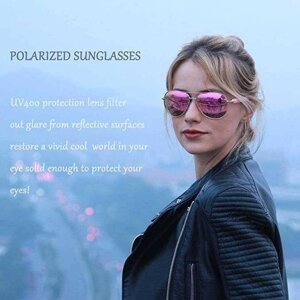 FONHCOO Поляризовані сонцезахисні окуляри UV400, авіатори дзеркальні
