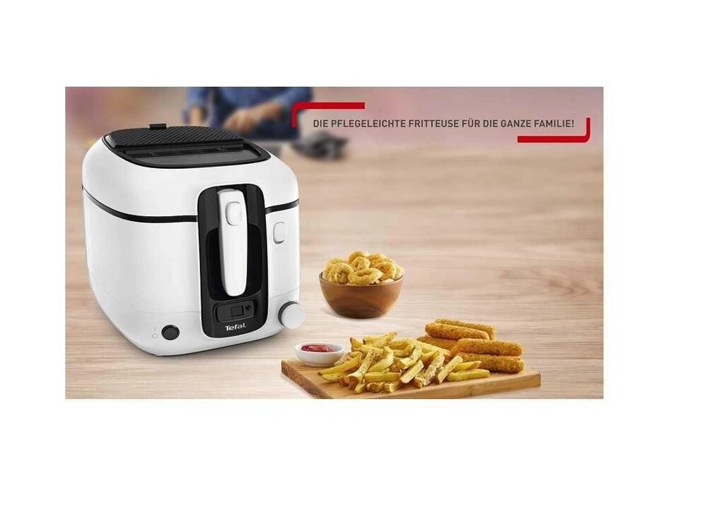 Фритюрниця Tefal Super Uno (FR3140) білий чорний (FR3140) від компанії Premium - фото 1