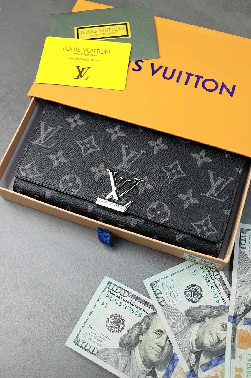 Гаманець Louis Vuitton Луї Віттон LUX ЛЮКС NEW 2023 чорний від компанії Premium - фото 1