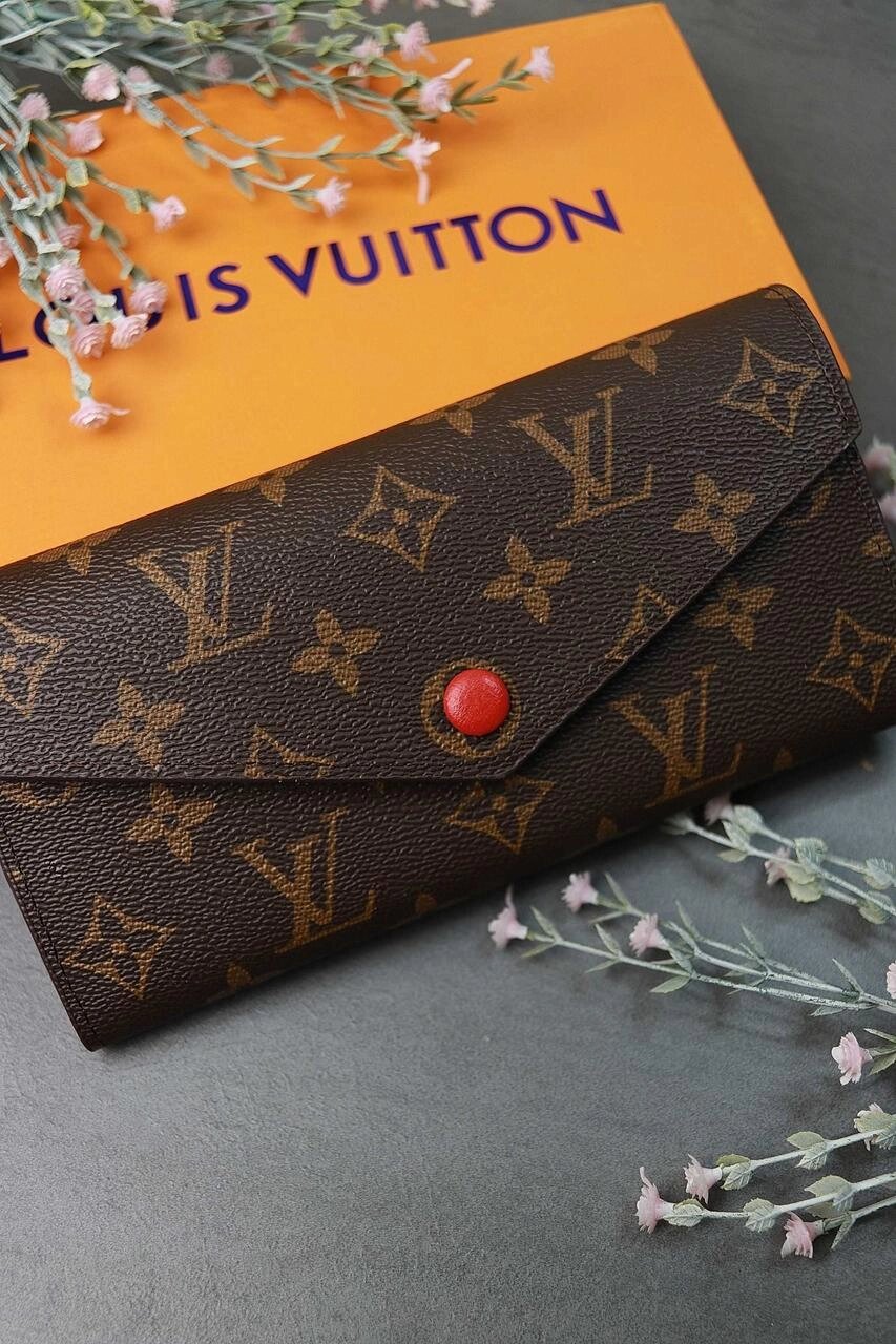 Гаманець NEW 2023 Louis Vuitton Луї Віттон LUX шкіра червоний колір від компанії Premium - фото 1