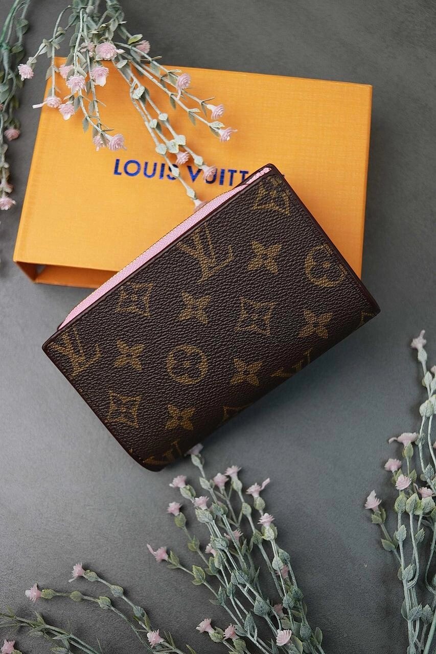 Гаманець жіночий рожевий, чорний Louis Vuitton Луї Вітон від компанії Premium - фото 1