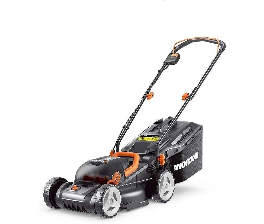 Газонокосарка газонокосарка косарка WORX WG779E Push Black, Orange від компанії Premium - фото 1