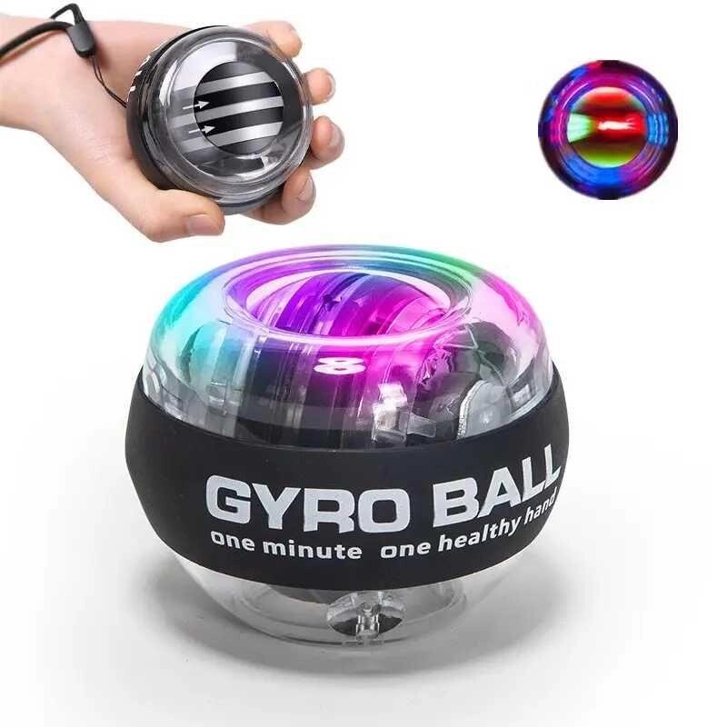 Гіроскопічний тренажер GYRO BALL LED кистьовий еспандер power ball від компанії Premium - фото 1