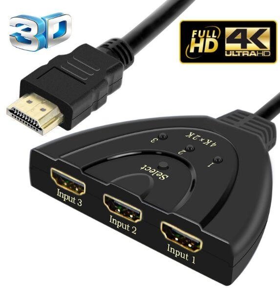 HDMI 4K свіч із 3х в 1 сплітер switch перемикач комутатор світч від компанії Premium - фото 1