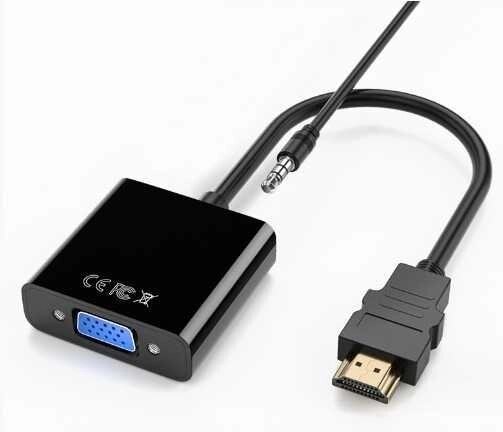 HDMI — gt, VGA + звук, емулятор, адаптер до TV, Т2, Xbox і ps3, перехідник від компанії Premium - фото 1