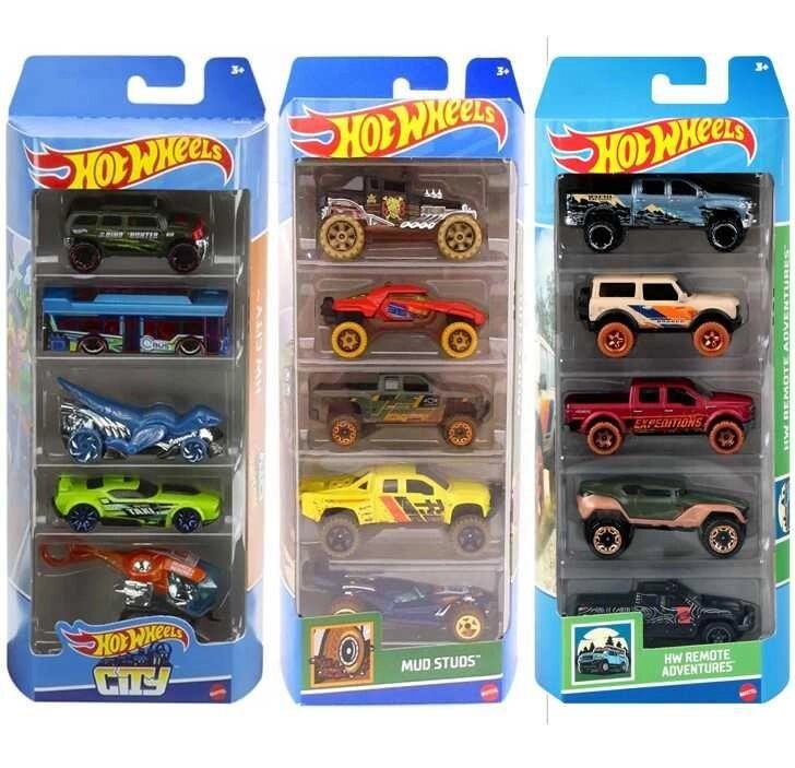 Hot Wheels: подарункові набори з 5 машинок. Хот Вілс, оригінал від компанії Premium - фото 1