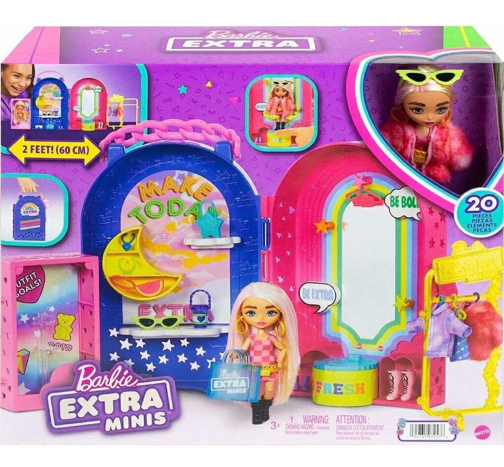 Ігровий набір Barbie Extra Minis Boutique, оригінал від компанії Premium - фото 1