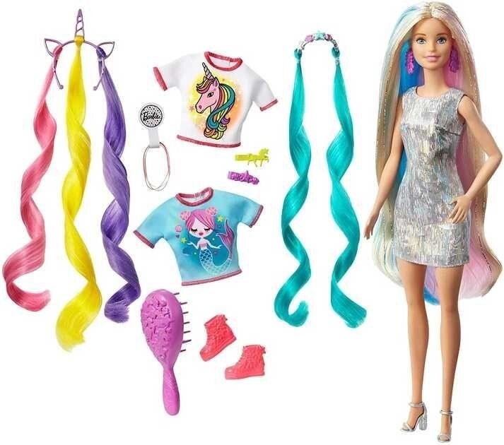 Ігровий набір Barbie Fantasy Hair Doll Єдиноріг, оригінал барбі від компанії Premium - фото 1