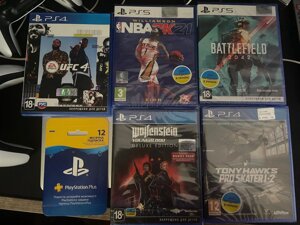 Ігри PS4 / UFC 4 / Wolfenstein Youngblood / NBA 2k21 / Battlefield 2042