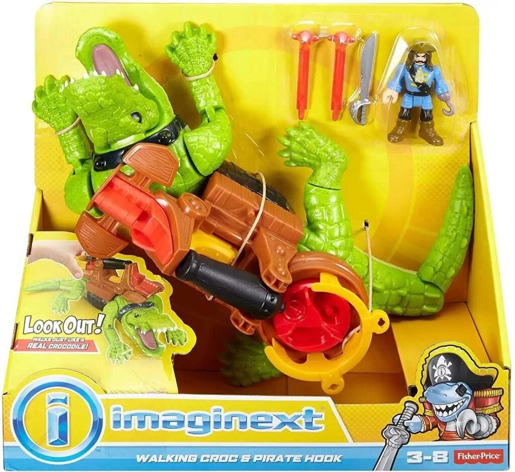 Imaginext Соркозух Крокодил динозавр Пірат Fisher-Price DHH63 від компанії Premium - фото 1