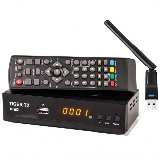 Iptv приставка Smart TV Box Tige Wifi T2 Адаптер у комплекті від компанії Premium - фото 1