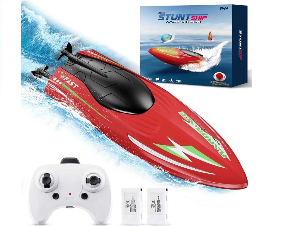 JQTOYD 2.4GHz Stunt RC Boat катер на пульті дистанційному керуванні від компанії Premium - фото 1