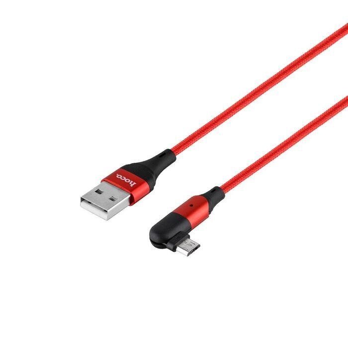 Кабель USB Hoco U100 Orbit USB Micro USB Червоний від компанії Premium - фото 1