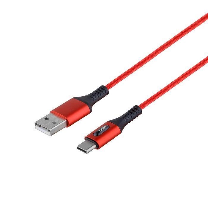 Кабель USB Hoco U79 Admirable USB Type C 2.4 А 1.2 м Червоний від компанії Premium - фото 1