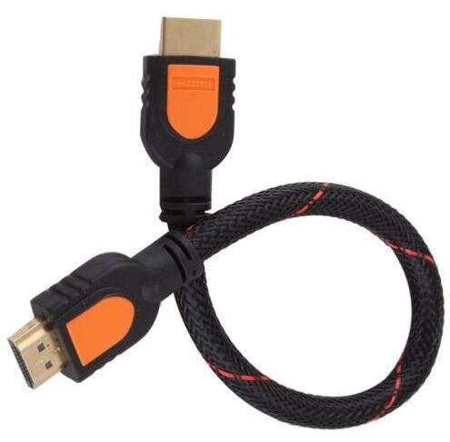 Кабель в обплетенні 30 см HDMI -&gt, HDMI 1.4v 2К FULL HD 1080P короткий від компанії Premium - фото 1