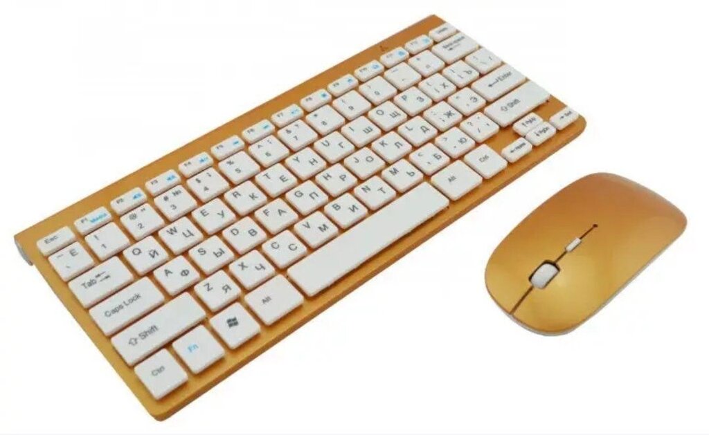 Клавіатура бездротова та миша keyboard російська wireless KM 902 від компанії Premium - фото 1