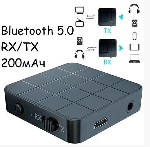 KN321 Bluetooth 5.0 мініаміні аудіоприймач-передавач звуку 200 мА·год від компанії Premium - фото 1