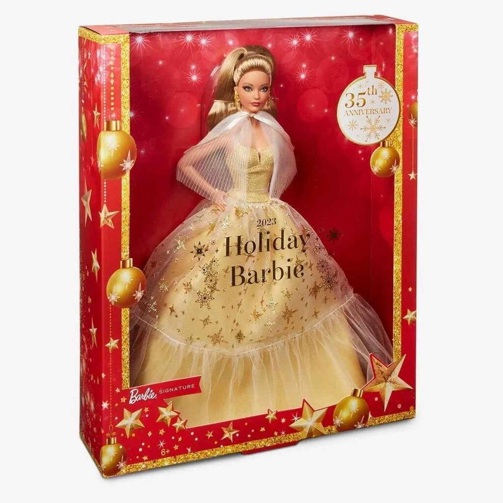 Колекційна лялька Holiday Barbie 2023 dolls 35th anniversary edition від компанії Premium - фото 1