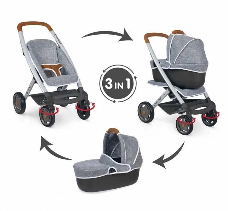 Коляска для ляльки 3 в 1 Maxi-Cosi Quinny Smoby 253104 від компанії Premium - фото 1