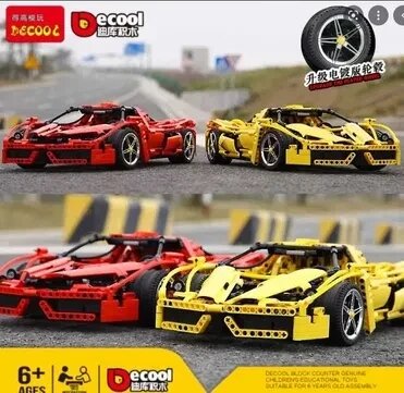 Конструктор DECOOL 3382A-B машина Ferrari 1367 деталей від компанії Premium - фото 1