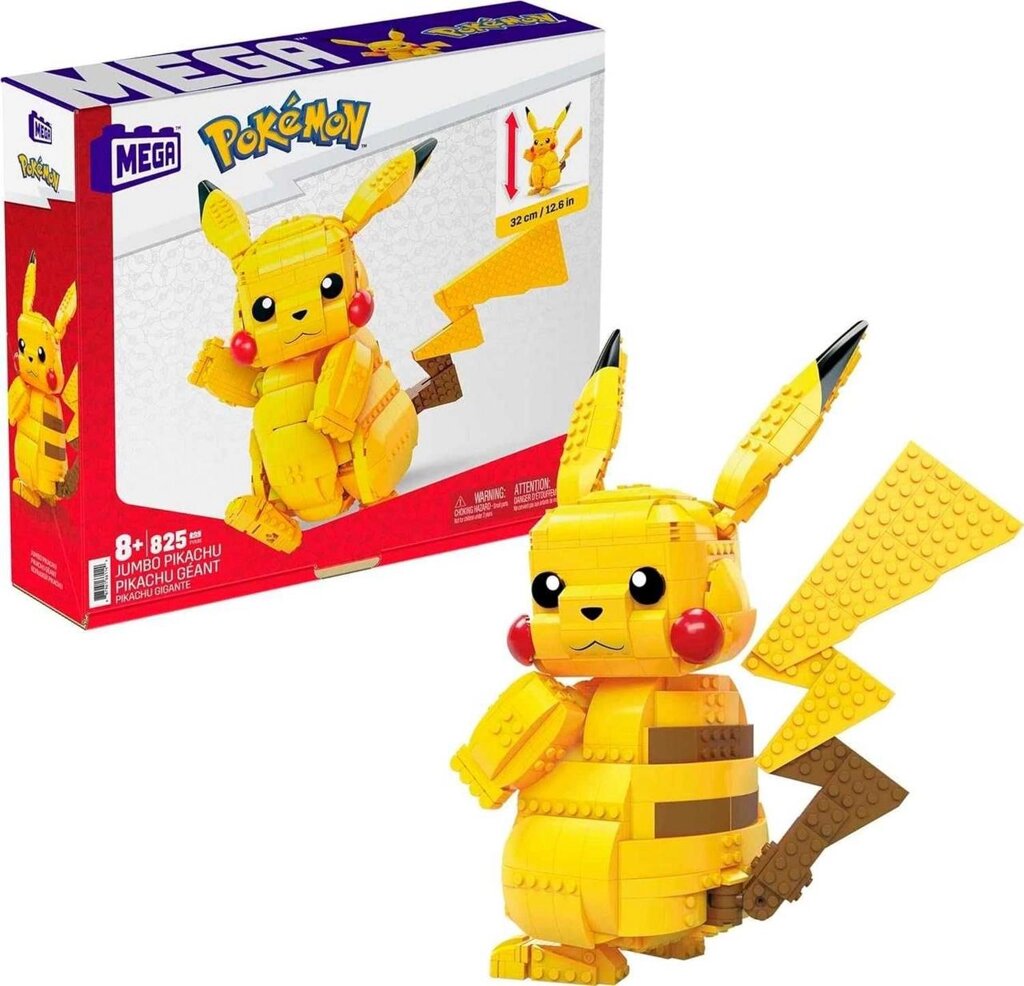 Конструктор MEGA покемон Велет Пікачу Pokemon Jumbo Pikachu FVK81 від компанії Premium - фото 1