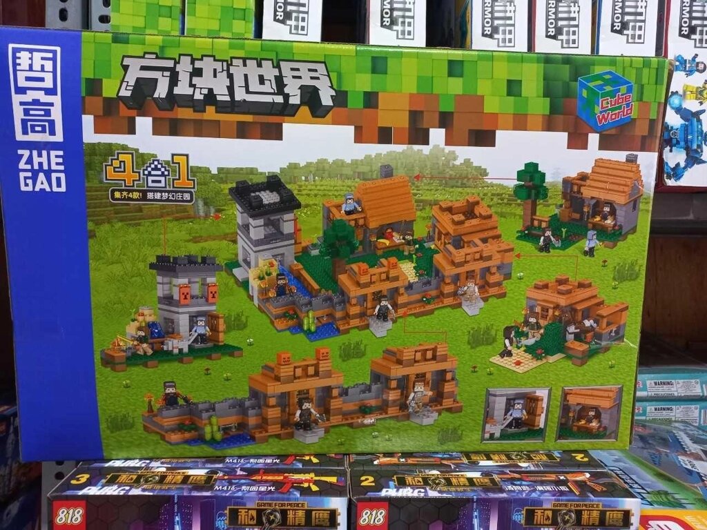 Конструктор Minecraft Майнкрафт 4в1 Велика Деревина доповнює Lego від компанії Premium - фото 1