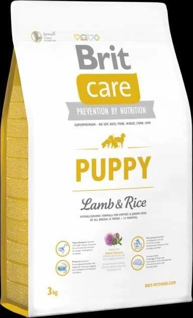 Корм Бріт Brit Care Puppy Lamb and Rice 3 kg, 7.05.483 від компанії Premium - фото 1