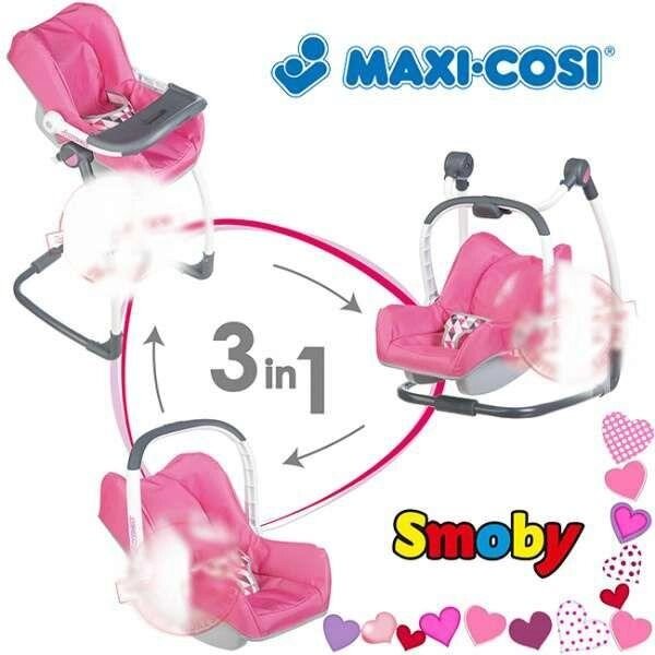 Крісло перенесення для ляльки Smoby MAXI COSI 3 до 1 240226 від компанії Premium - фото 1